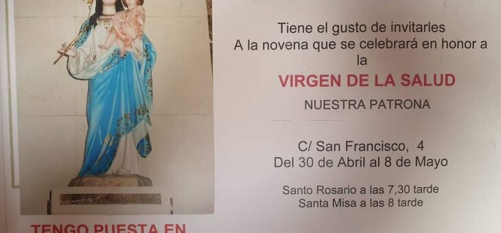 NOVENA VIRGEN DE LA SALUD. Comunidad siervas de María